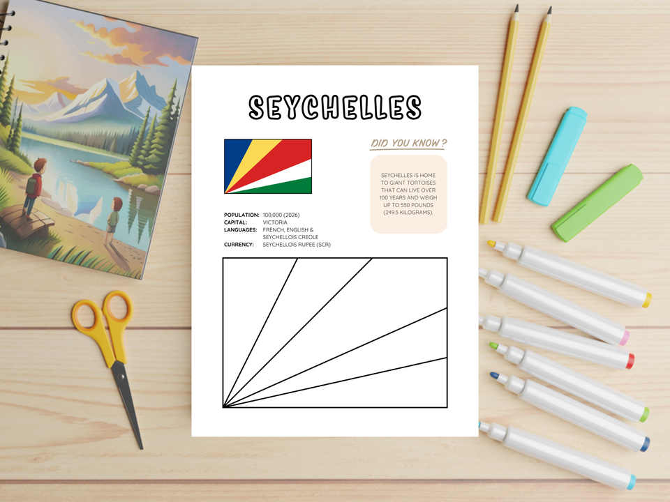 World Flags Coloring Pages by Continent - Printable Digital Download