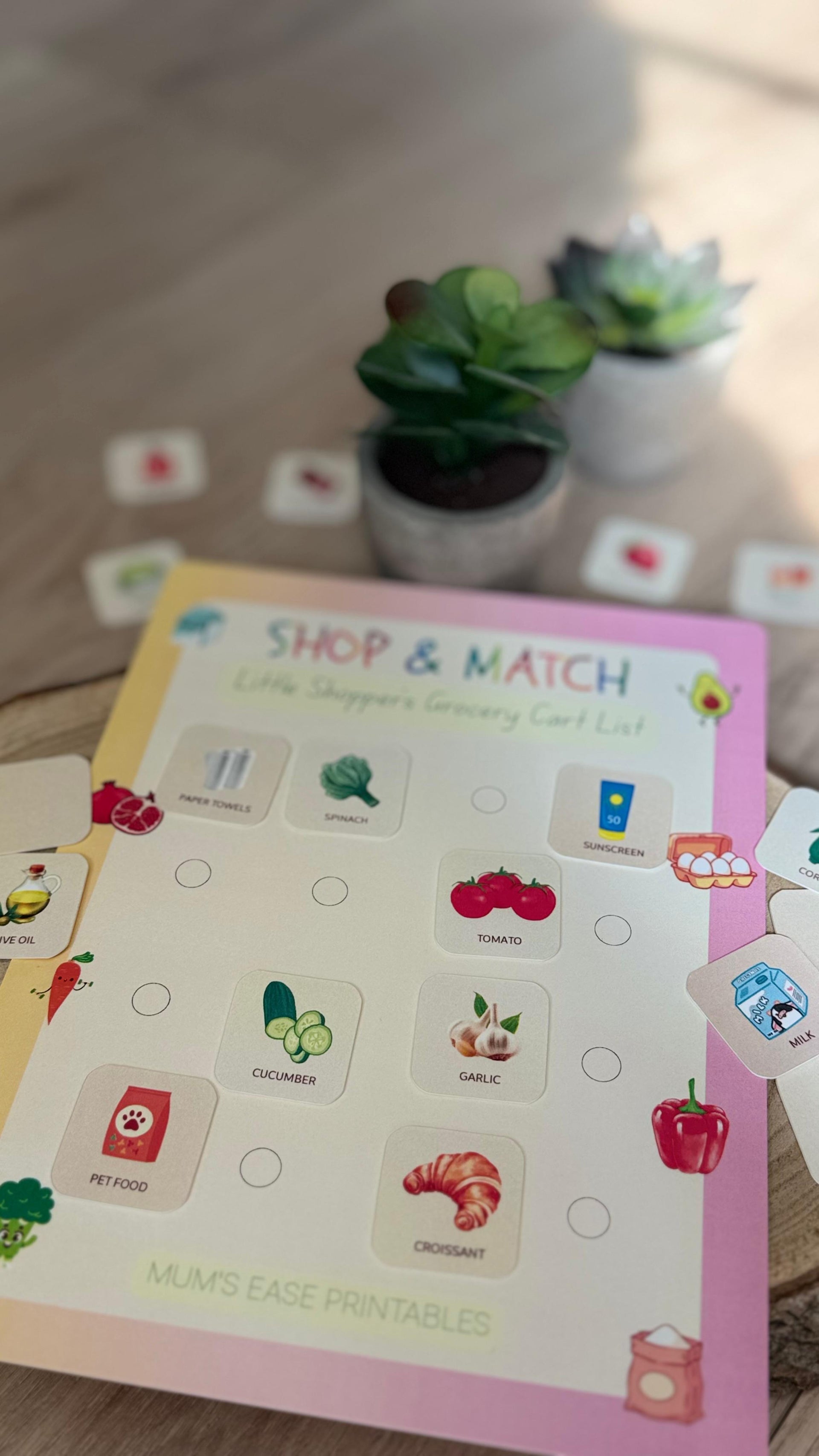 Shop & Match - Little Shopper Learning Activity (Digital Download)