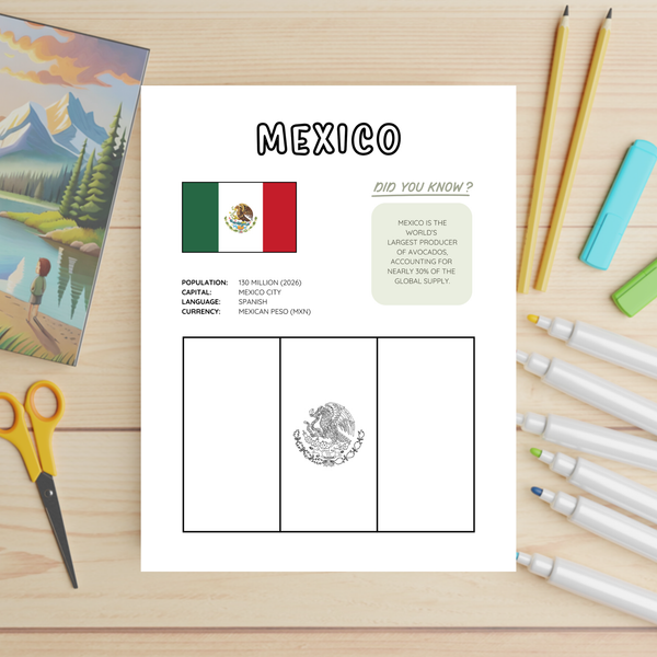NORTH AMERICA & CARIBBEAN Coloring Book – Printable PDF for Kids | Letter & A4 | Digital Download