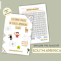 South America Flags Coloring Book – Printable PDF for Kids | Letter & A4 | Digital Download