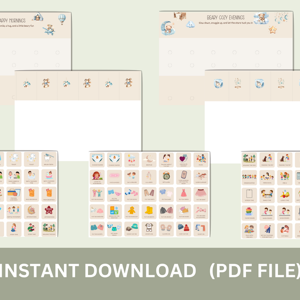 Kids Morning & Evening Routine Chart – Printable Visual Routine