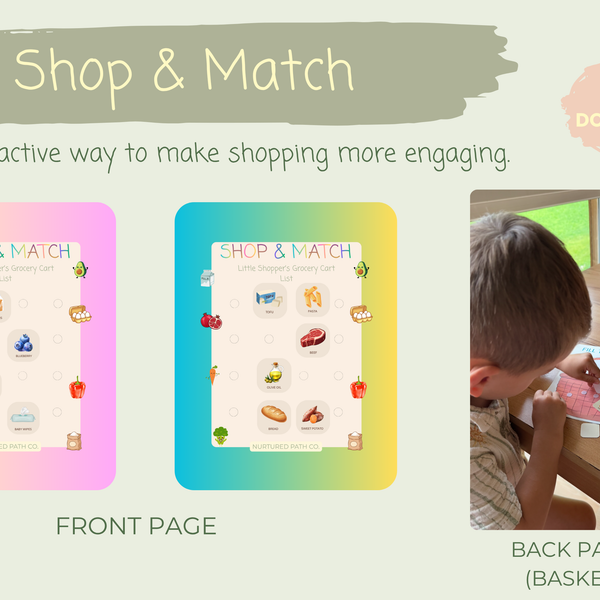 Shop & Match – Little Shopper’s Grocery Cart List (Digital Download)