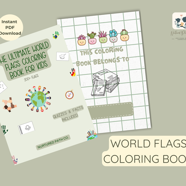 World Flags Coloring Book for Kids – 193 Printable Flags | Digital Download