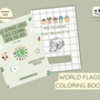 World Flags Coloring Book for Kids – 193 Printable Flags | Digital Download