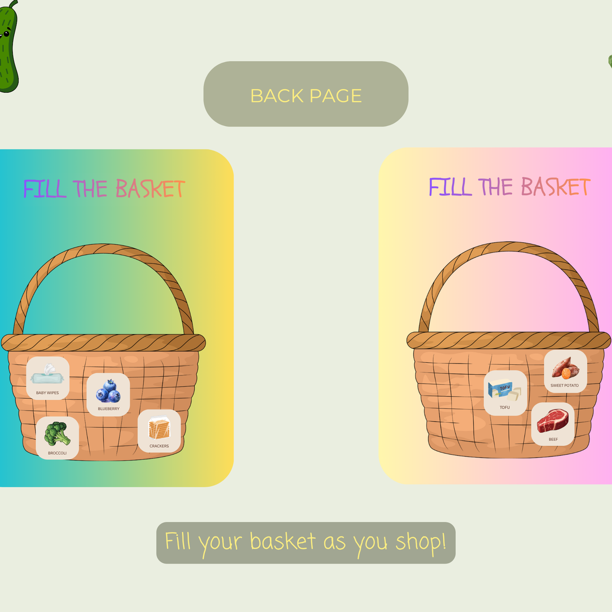 Shop & Match – Little Shopper’s Grocery Cart List (Digital Download)