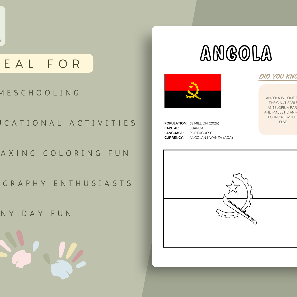 AFRICA Flags Coloring Book – Printable PDF for Kids | Letter & A4 | Digital Download