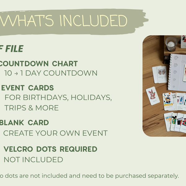 Kids Countdown Chart – Printable Digital Download