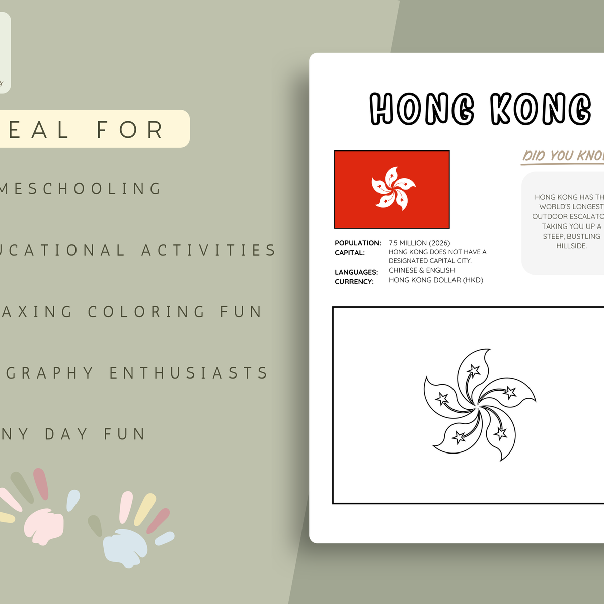 ASIA Flags Coloring Book – Printable PDF for Kids | Letter & A4 | Digital Download
