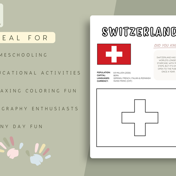 EUROPE Flags Coloring Book – Printable PDF for Kids | Letter & A4 | Digital Download