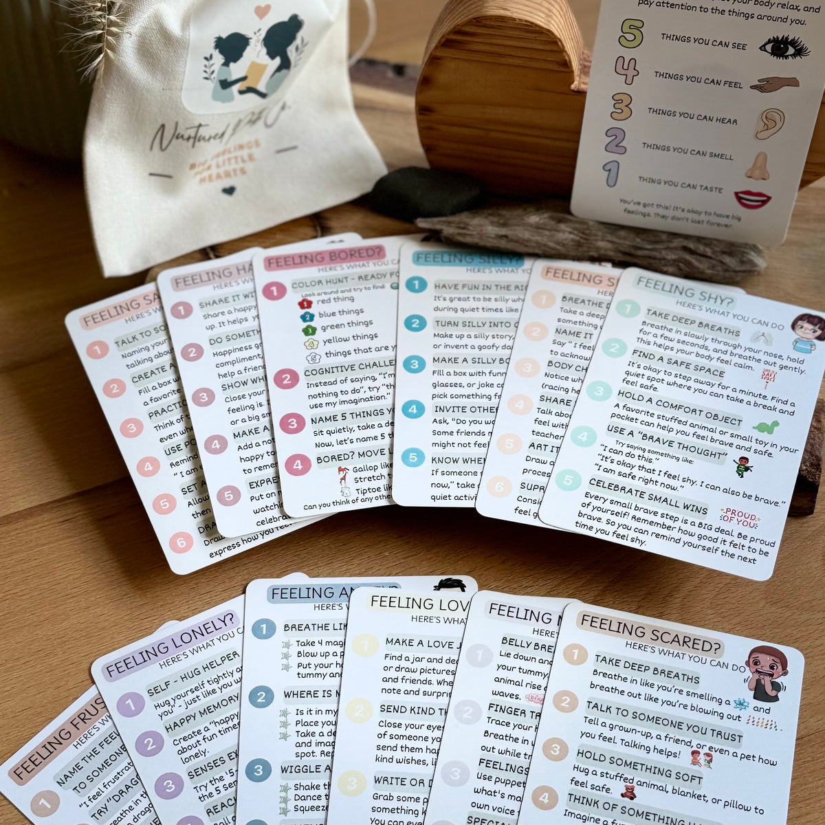 Feelings & Coping Skills Cards for Kids – Social Emotional Learning (SEL)