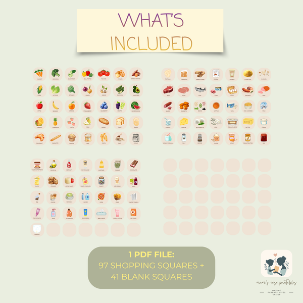 Shop & Match – Little Shopper’s Grocery Cart List (Digital Download)