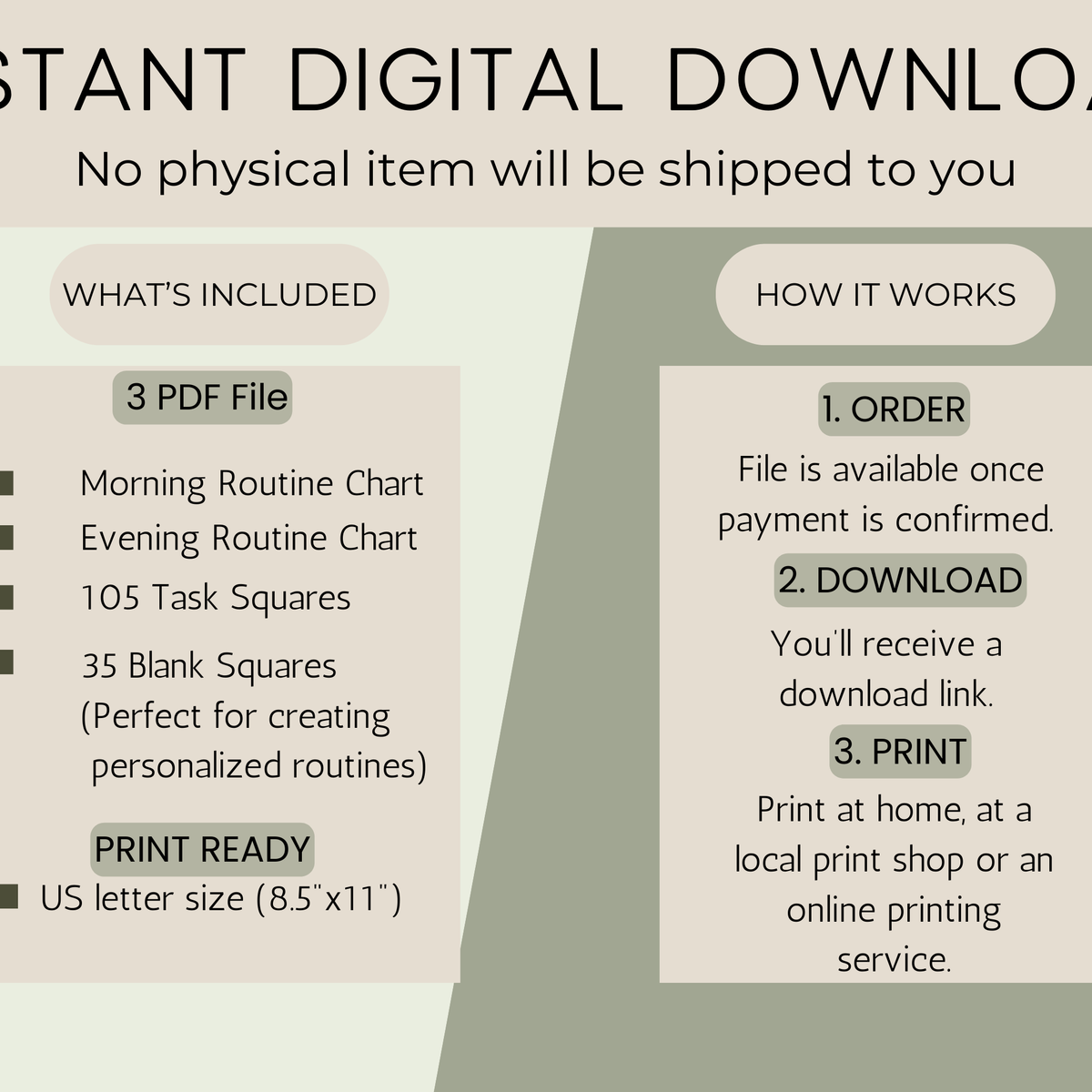Morning & Evening Routine - Digital Download