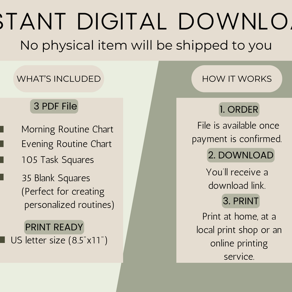 Morning & Evening Routine - Digital Download