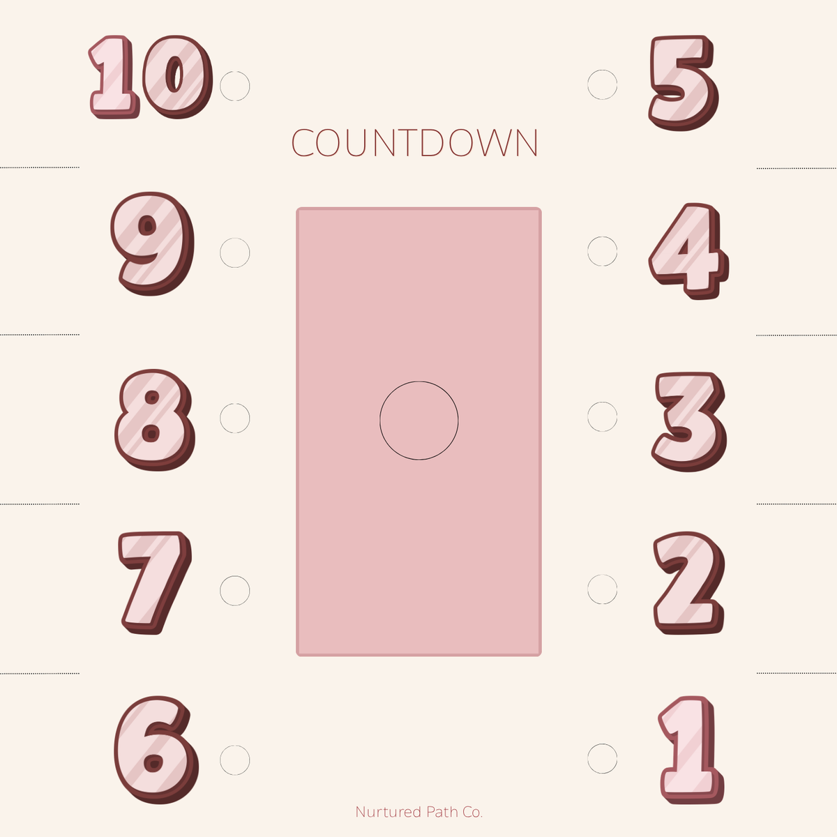 Kids Countdown Chart – Printable Digital Download