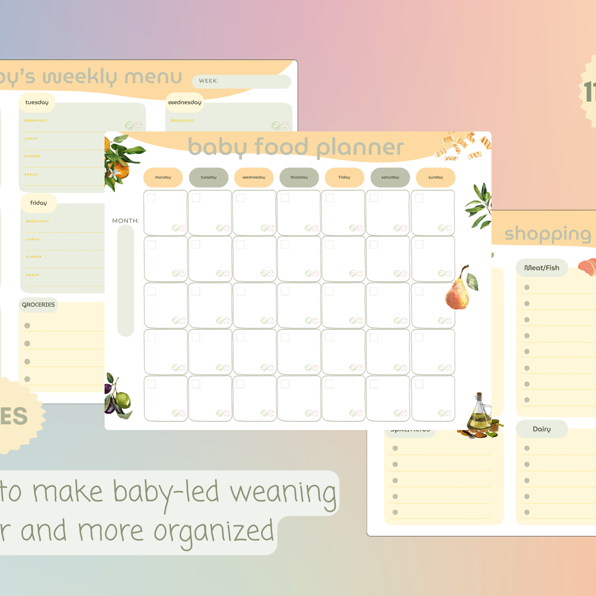 Baby Led Weaning Printables Bundle_Digital Download