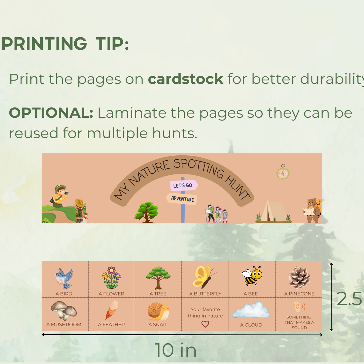 Nature Scavenger Hunt for Kids – Egg Carton Printable Outdoor Activity