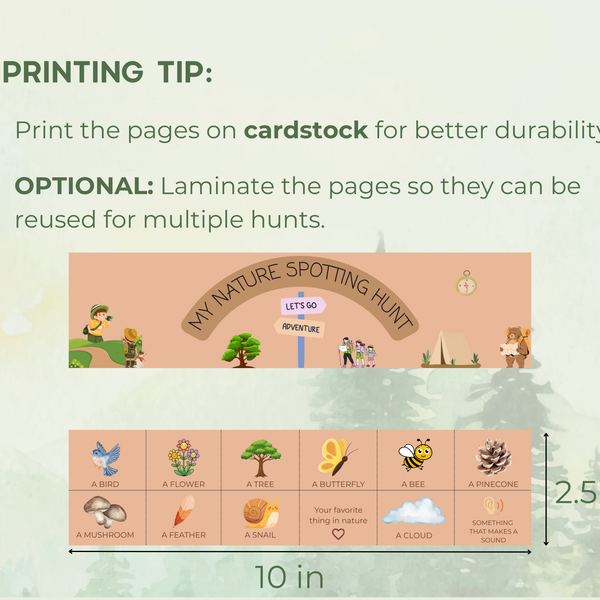 Nature Scavenger Hunt for Kids – Egg Carton Printable Outdoor Activity