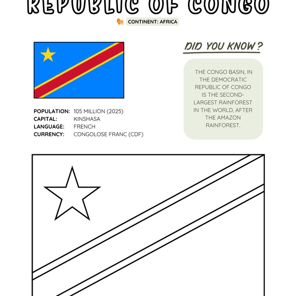 BUNDLE: The Ultimate World Flags Coloring Book for Kids (Digital Download)