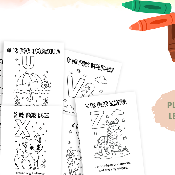 ABC Animals & Affirmations Printable Pack - Fun Learning for Kids (Digital Download)