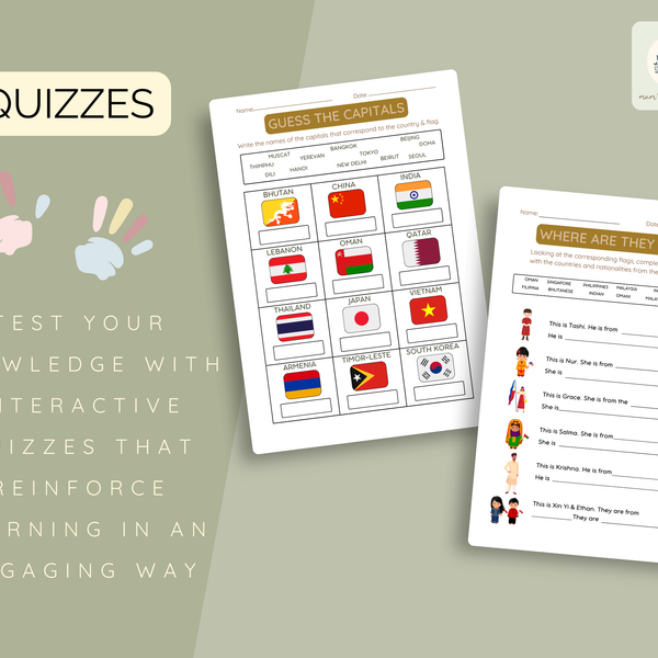 ASIA Flags Coloring Book – Printable PDF for Kids | Letter & A4 | Digital Download