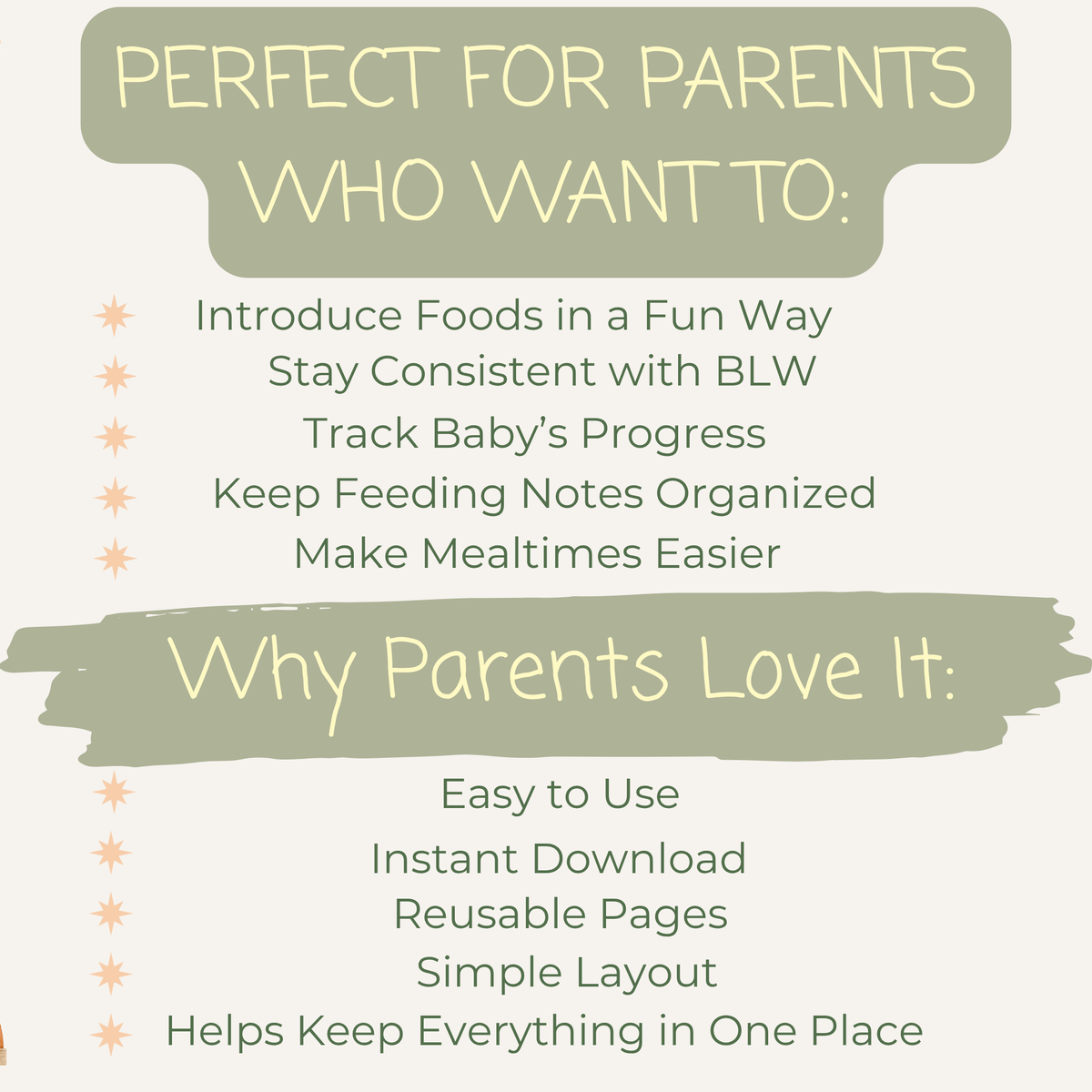 Baby Led Weaning Printables Bundle_Digital Download