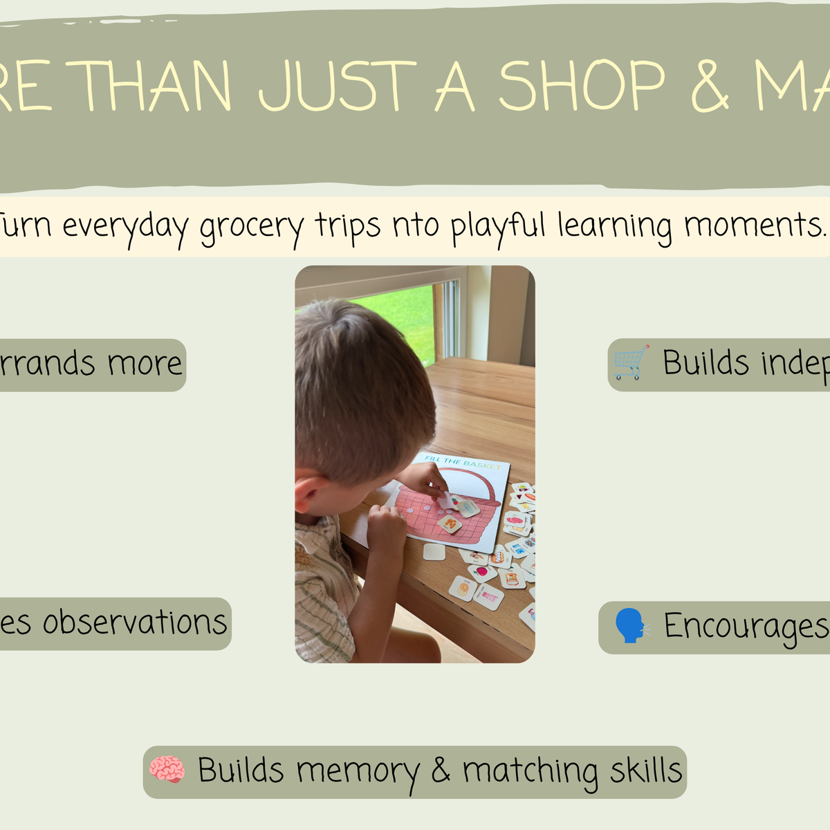 Shop & Match – Little Shopper’s Grocery Cart List (Digital Download)