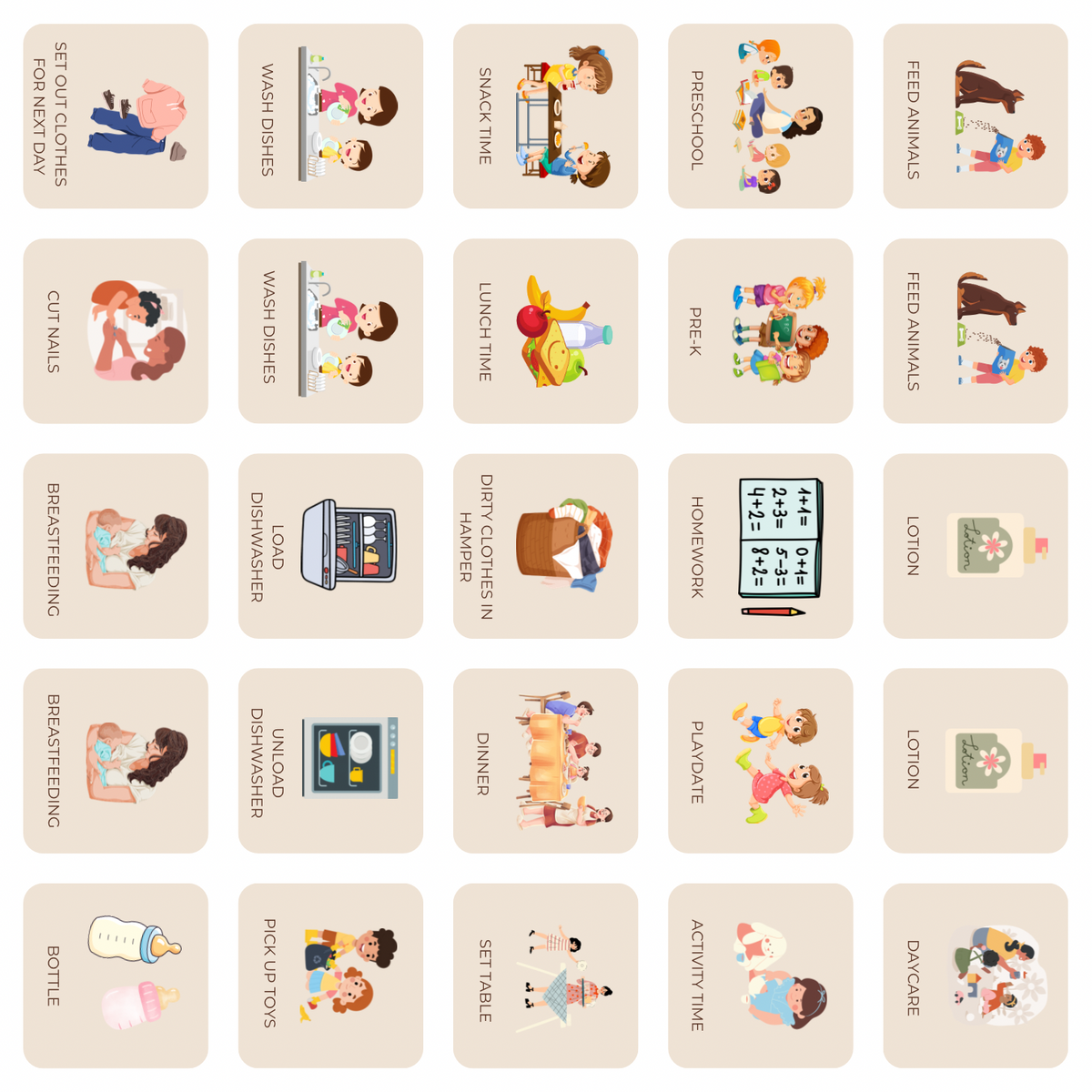 Premium Morning & Evening Routine Chart for Kids | Reusable Visual Routine Chart