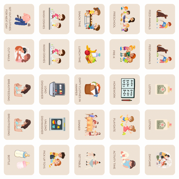 Premium Morning & Evening Routine Chart for Kids | Reusable Visual Routine Chart