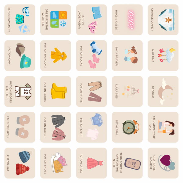 Premium Morning & Evening Routine Chart for Kids | Reusable Visual Routine Chart