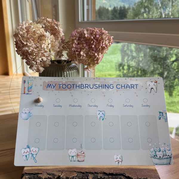 Premium Toothbrushing Routine Chart for Kids (Physical Product)