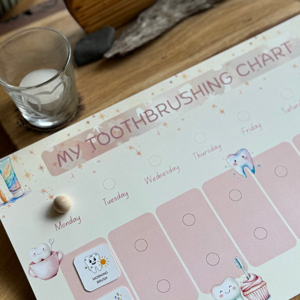 Premium Toothbrushing Routine Chart for Kids (Physical Product)