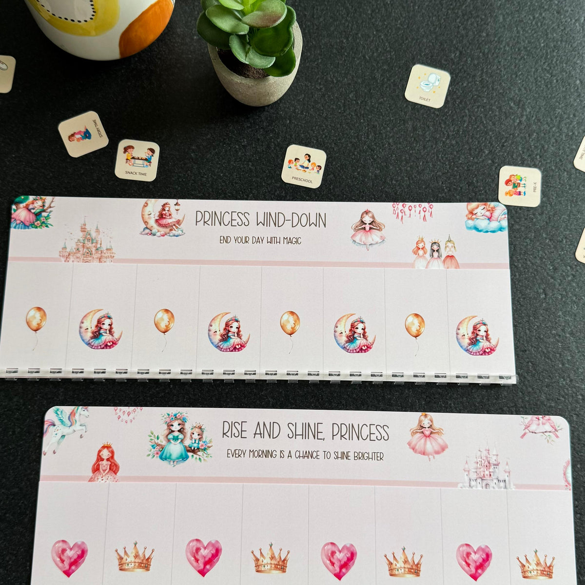 Premium Morning & Evening Routine Chart for Kids | Reusable Daily Routine Chart (Physical Product)